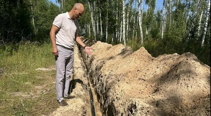 В деревню Лубонос Шиловского района ведут газ
